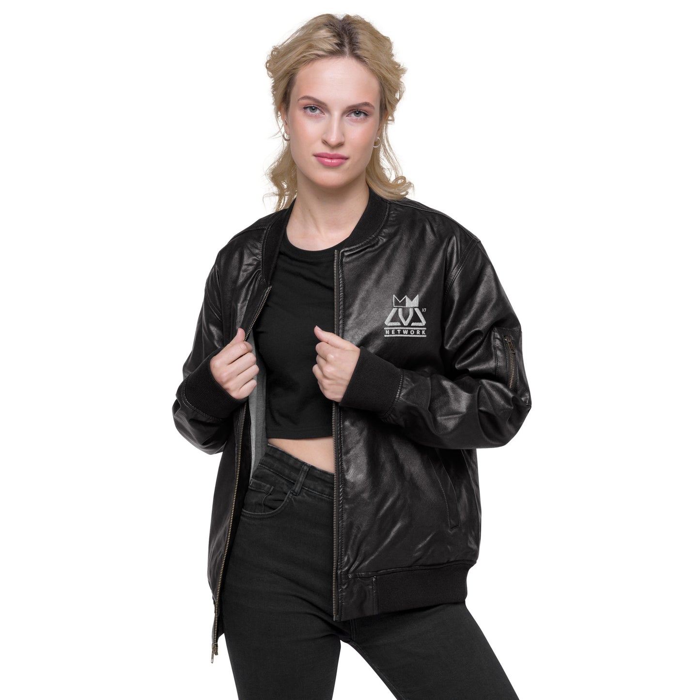Leather Bomber Jacket